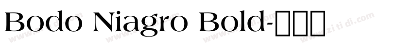 Bodo Niagro Bold字体转换